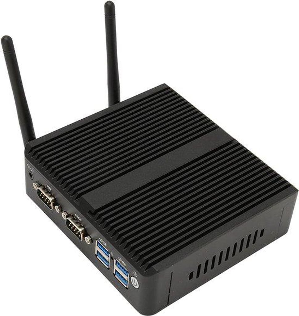 Industrieller Mini-PC ohne Lüfter - Mini-PC mit Intel-CPU J4125, 8GB DDR4 - 2 Gigabit-LAN-Ports - Staubdicht - 7-Zoll Mini-PC - 100-240V - SSD 128...