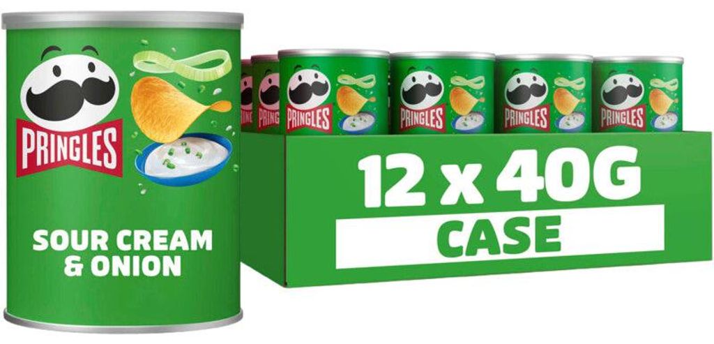 Pringles Sour Cream & Onion, 12 x 40g chrupiących chipsów Zdjęcie produktu 