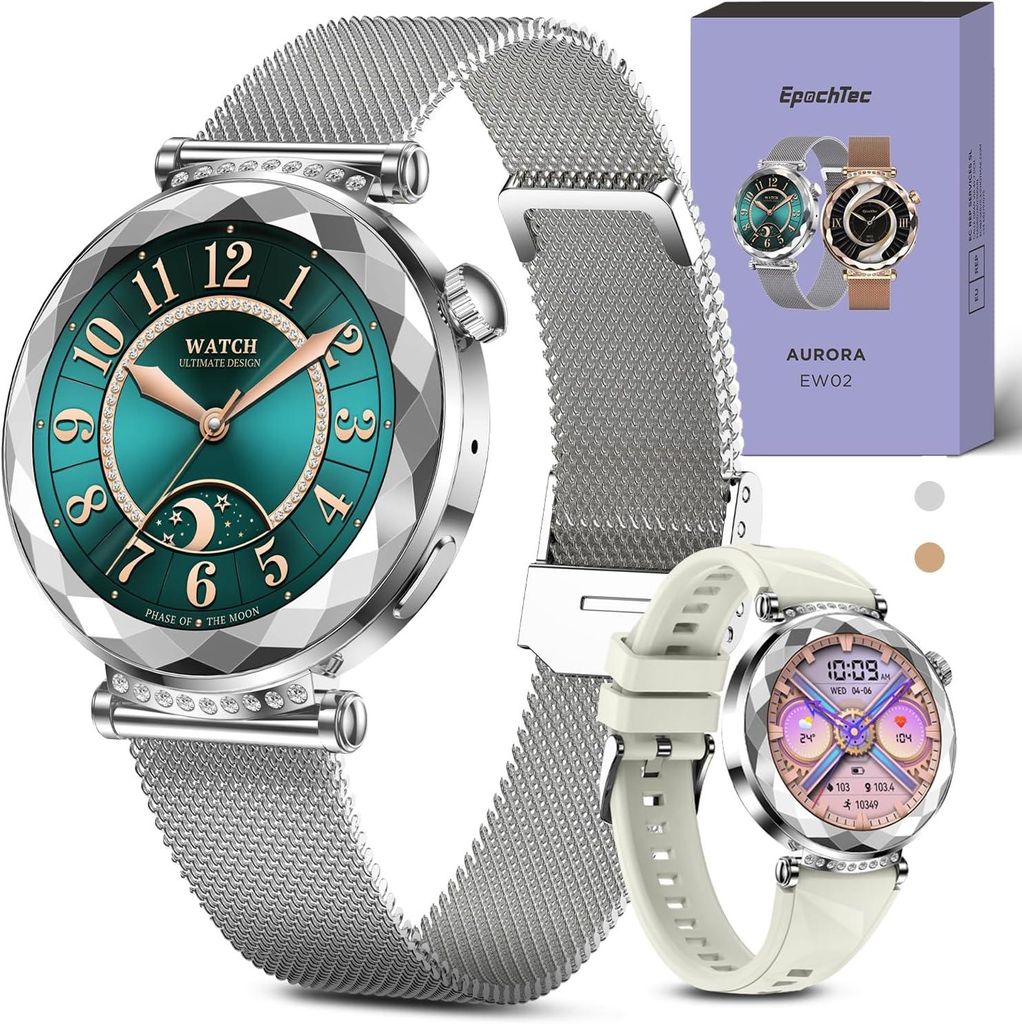 Smartwatch 1.19" Touchscreen - Bluetooth Anrufe,100+ Sportmodi, SpO2, Pulsuhr, Schlafmonitor, Schrittzähler, IP68, Kompatibel Sportuhr mit Android...
