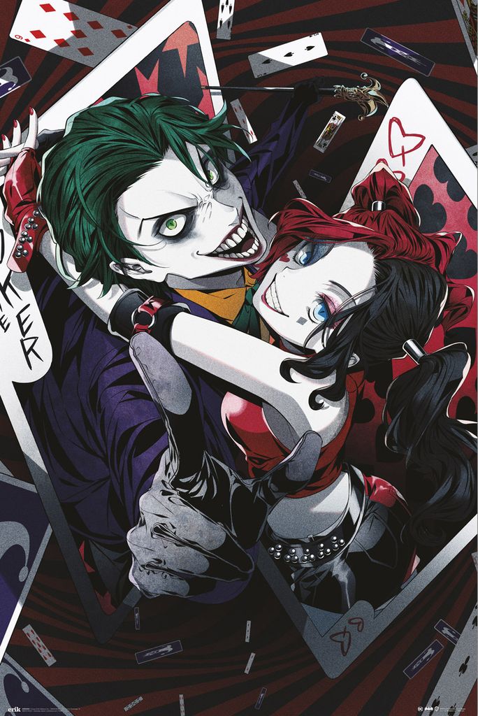 Poster dc comics harley quinn und joker anime Produktbild 