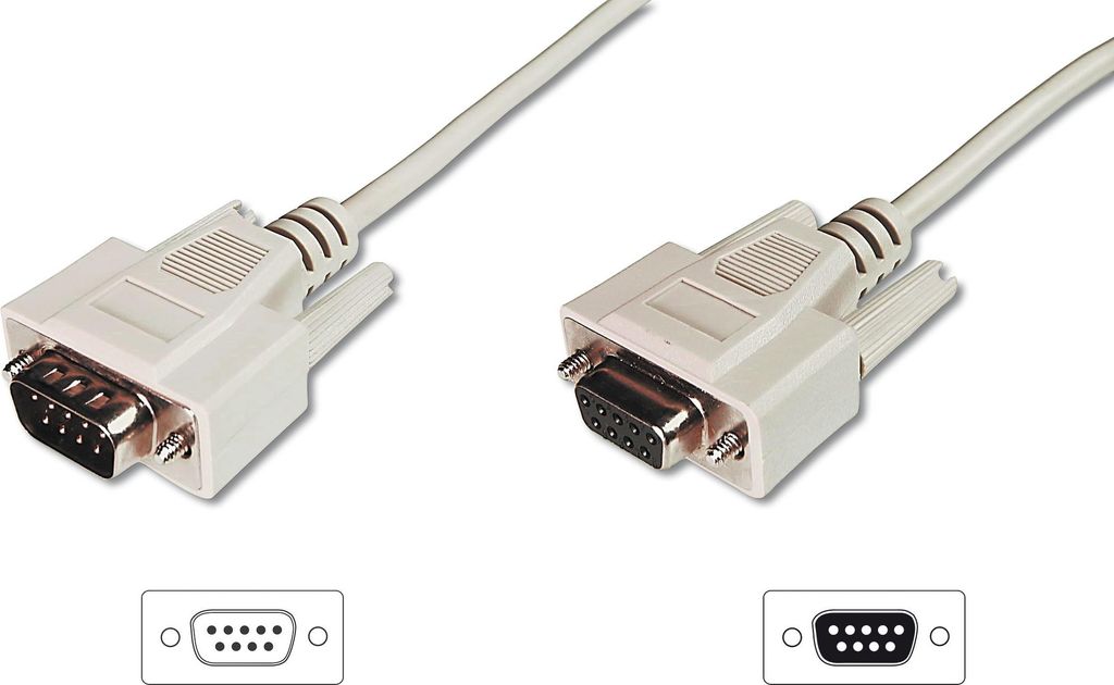 DIGITUS 9 Pol Sub-D Kabel Stecker - Kupplung 2,0 m