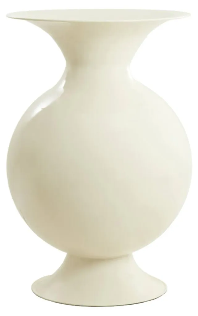 Vase en Métal Crème Finition Brillante Haute Qualité Light & Living 71cm