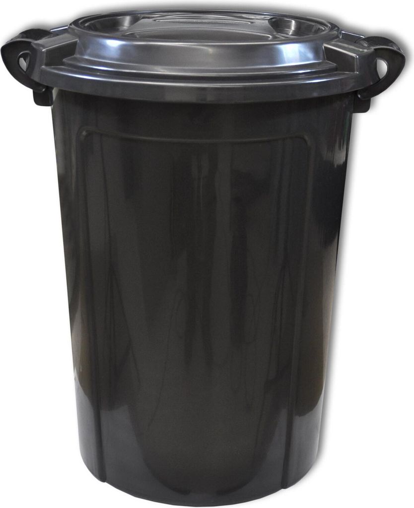 Wilai Mülltonne, Aufbewahrungstonne 65 Liter Schwarz (22091)