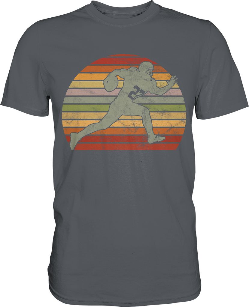 American Football Retro T-Shirt – Dark Grey / XXL Produktbild 