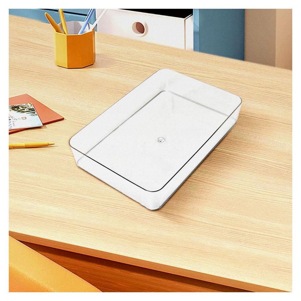Schubladenorganizer für Schminktisch, transparente Aufbewahrungsbox aus Kunststoff für Schreibtisch, Büro, Küche, Bad und Schlafzimmer