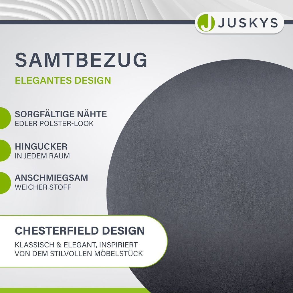 Juskys Esszimmerstühle 6er Set Tarje mit Rückenlehne & Produktbild 5