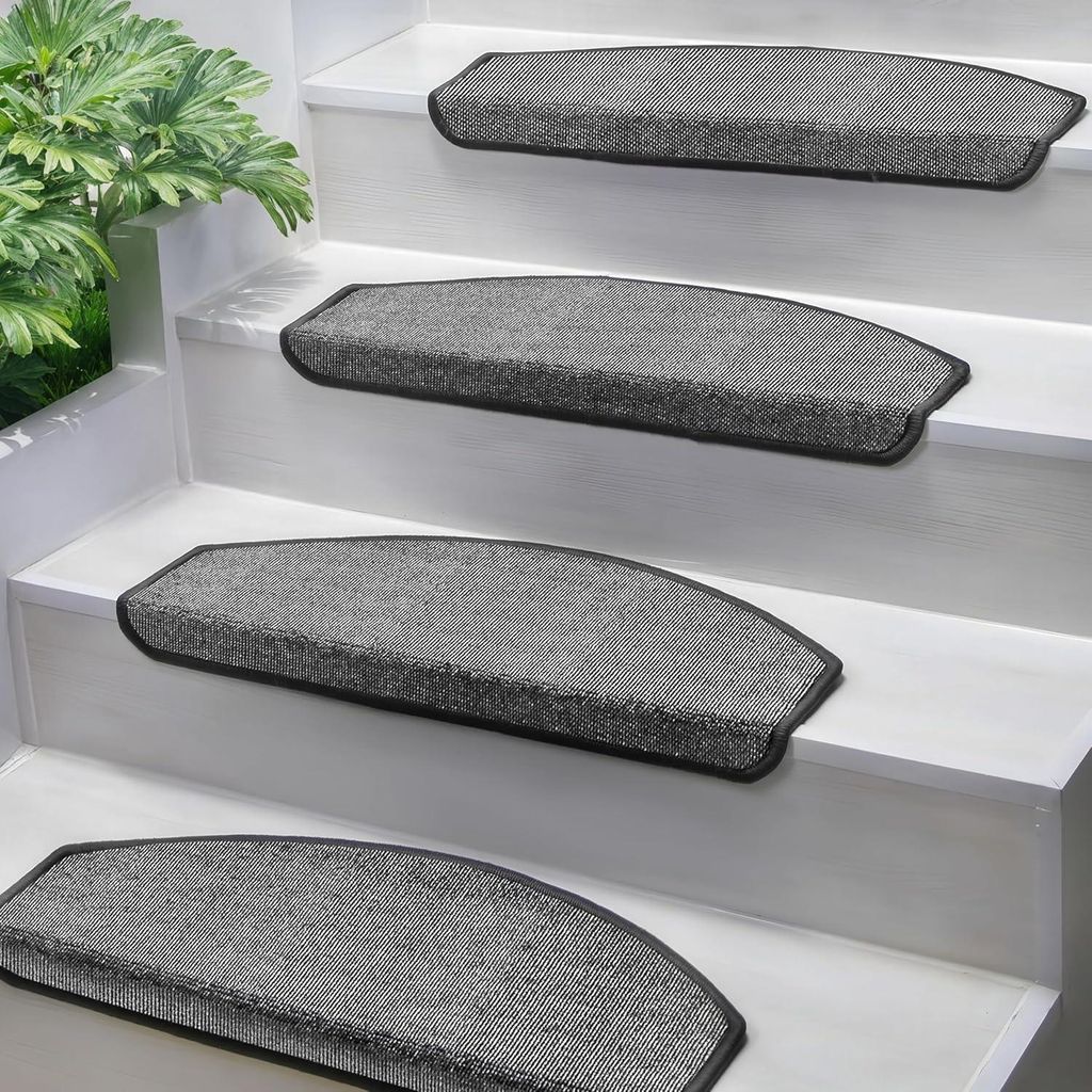 Traptredenmatten - Antislip und Treppenschutz - Set von 15 - Grau - 65 x 25 cm
