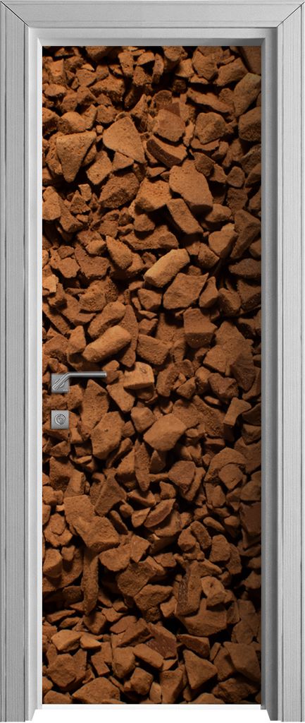 Tür Selbstklebende 70x210 cm Türfolie Türtapete Klebefolie - Kaffee Granulat