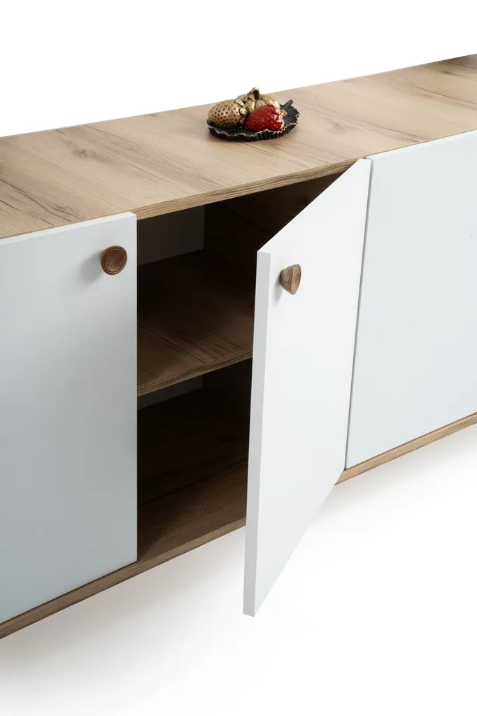Commode Sumer : rangez tout avec ce meuble bicolore 180cm gain de place