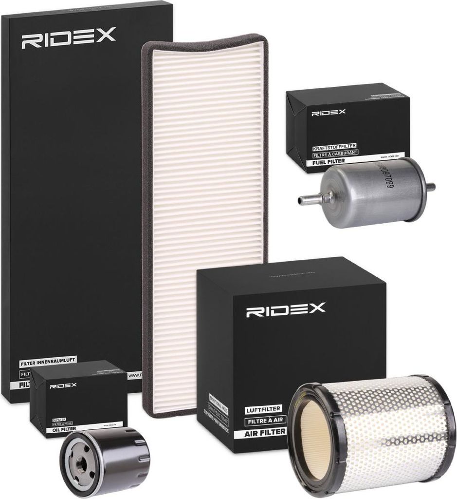 RIDEX Filterset Inspektionspaket Filtersatz passend für PEUGEOT 306 Schrägheck (7A, 7C, N3, N5) 306 Cabriolet (7D, N3, N5) 306 Break (7E, N3, N5)...