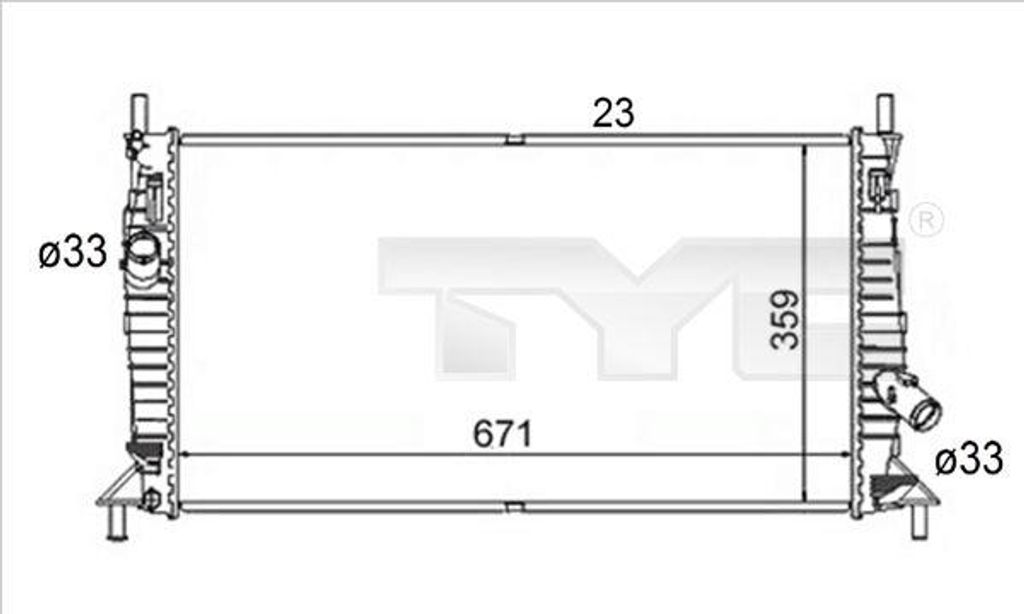 TYC 710-0056-R Motorkühler OE 1230987 kompatibel mit C-Max, Focus, 3, C30, S40, V50