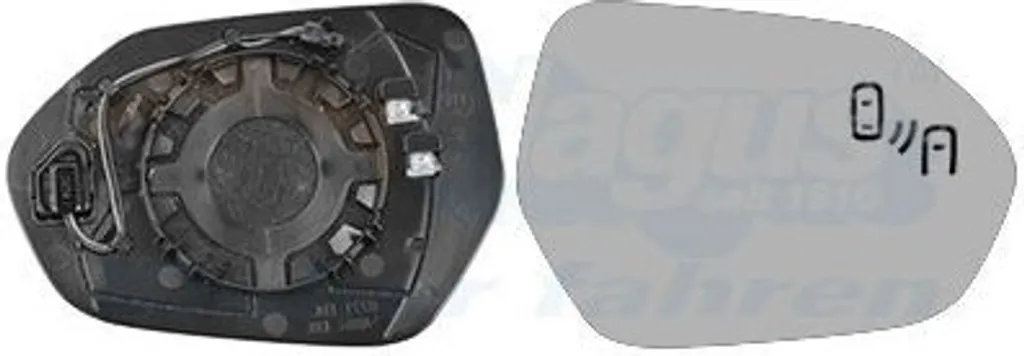 Miroir de rétroviseur droit pour TOYOTA Corolla et Yaris - Glace de rechange