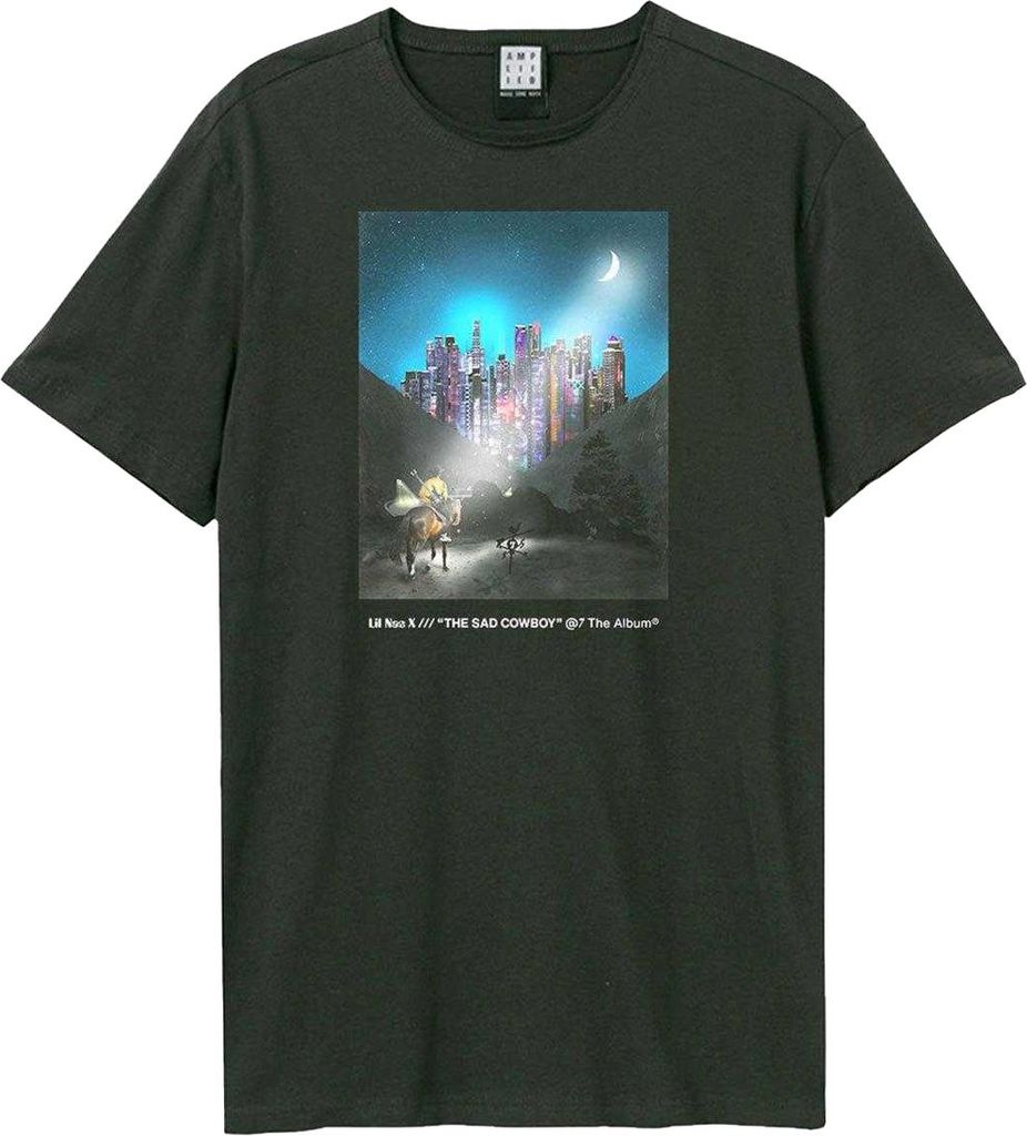 Amplified - "The Sad Cowboy" T-Shirt für Herren/Damen Uni GD4148 (XXL) (Holzkohle)