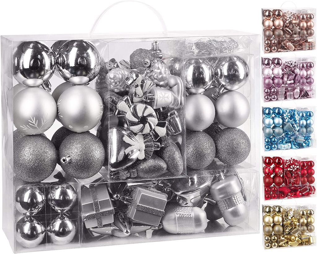 Brubaker Set di 77 pezzi di baubles natalizi Decorazioni Immagine del prodotto 