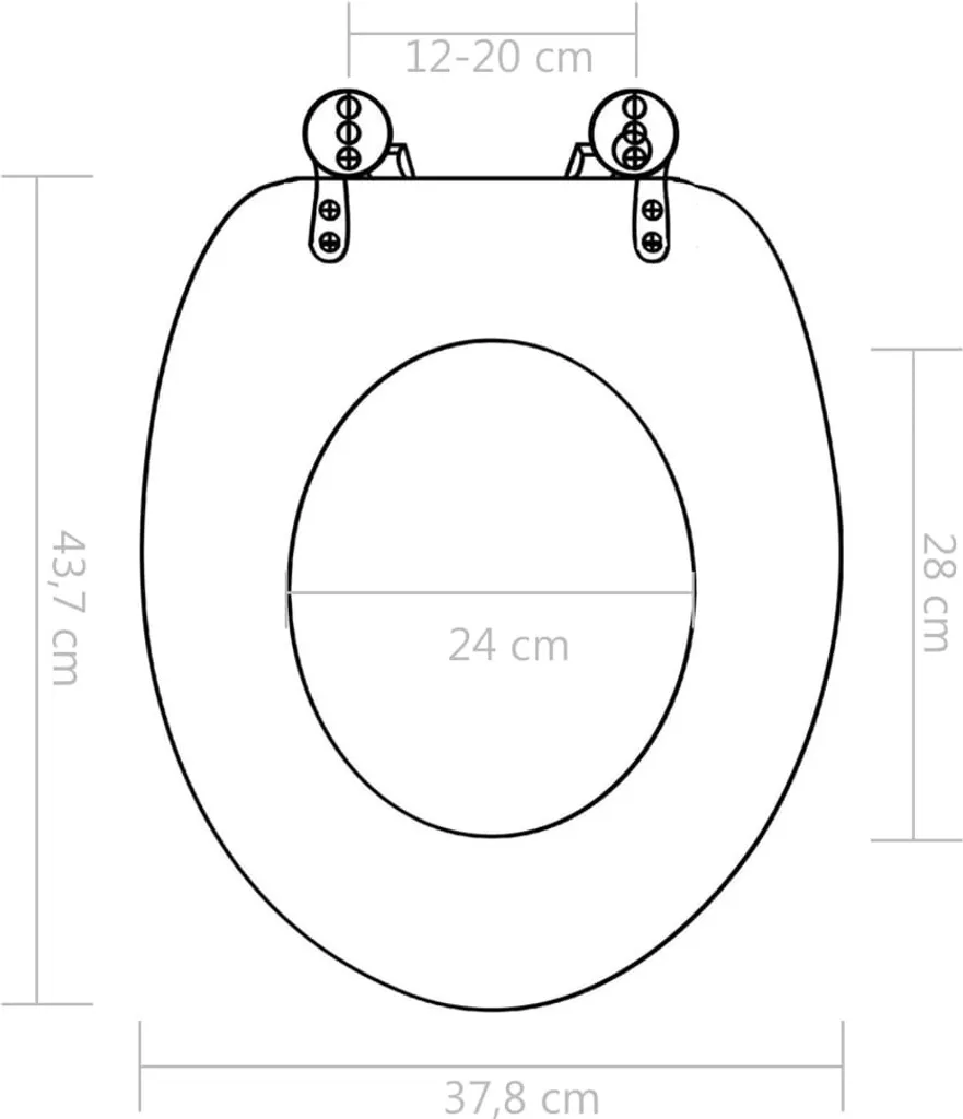 vidaXL Sedile per WC con coperchio a chiusura morbida Design a ciottoli in MDF - 7