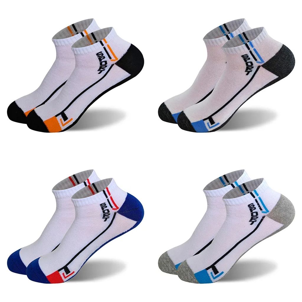 24 Paar Sneaker Socken für Sport und Freizeit Damen Herren Uni Gr. 43-46