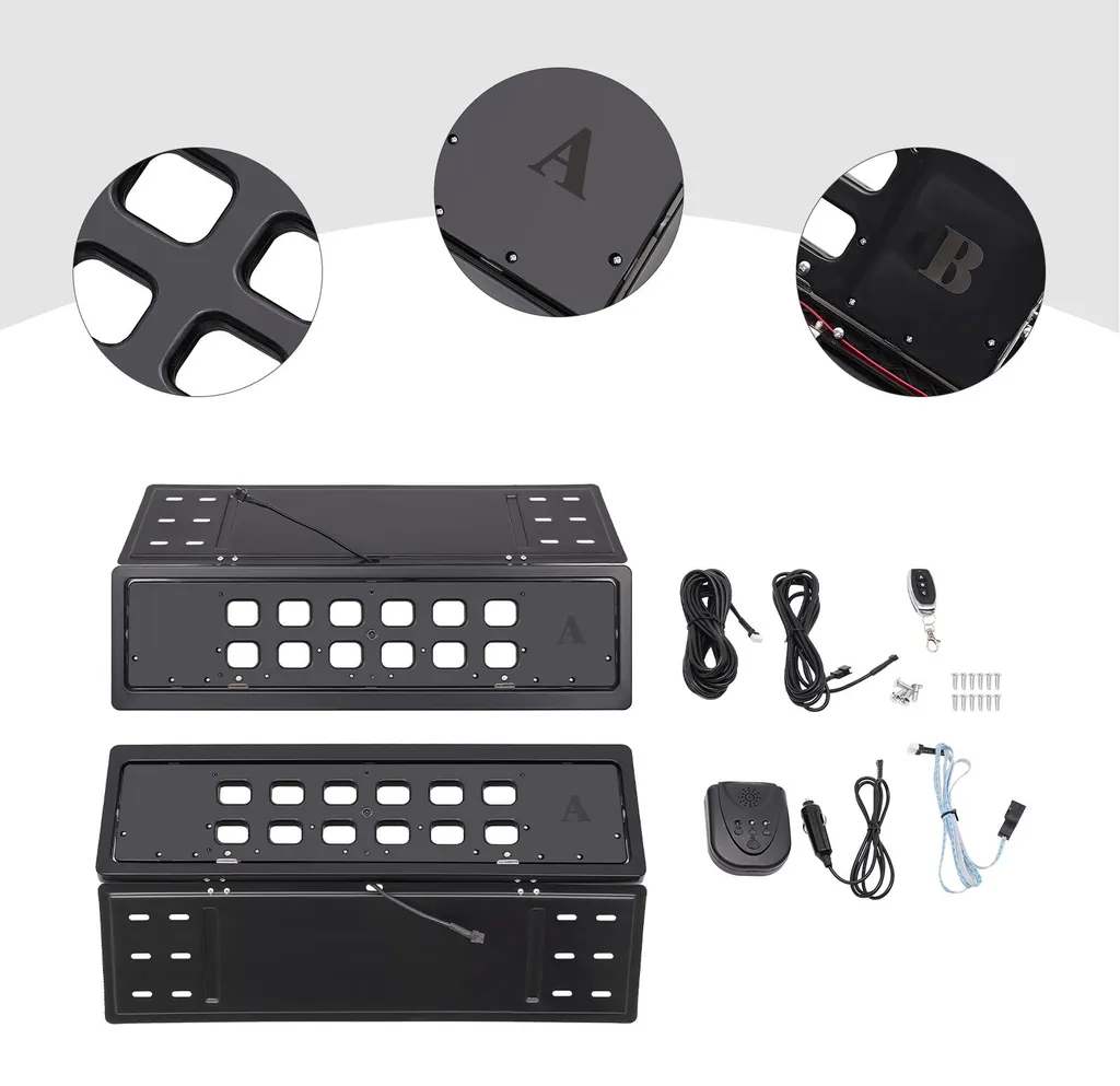 Support Plaque Électrique en Fer et Plastique 12V avec Portée 50m