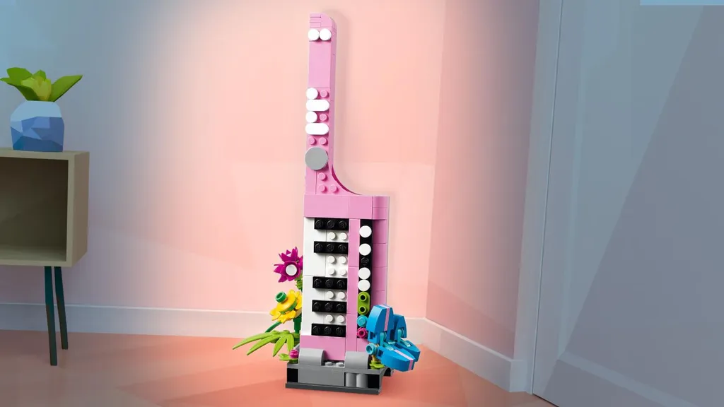 Machine à écrire LEGO Creator 31169 avec fleurs, objet de collection rétro - 38