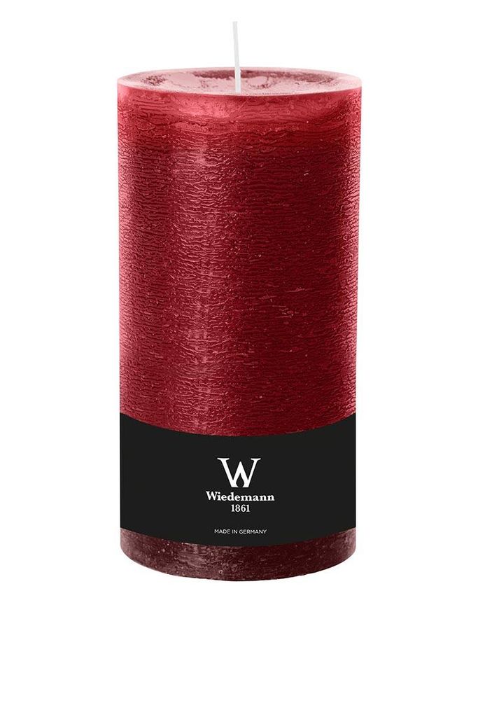 INNA-Glas Votivkerze Aurora, Bordeaux, 19cm, Ø 9,8cm, 155h - Germany - Stumpenkerze