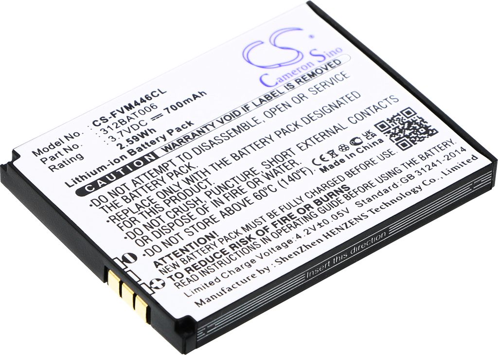 TECHTEK Akku Kompatibel mit [FRITZ!FON] 2000 2446, AVM 2000 2446, C4, EM25, EM325, M2, M325, MT-F Ersetzt 312BAT006