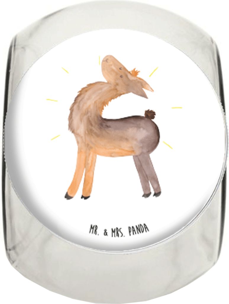 Mr. & Mrs. Panda Kaffeedose Lama Stolz XL 2000ml - Weiß - Geschenk, Familie, gewürzglas, Family, Lamas, Vorratsglas, Beste Freundin, Neustart, Vo...