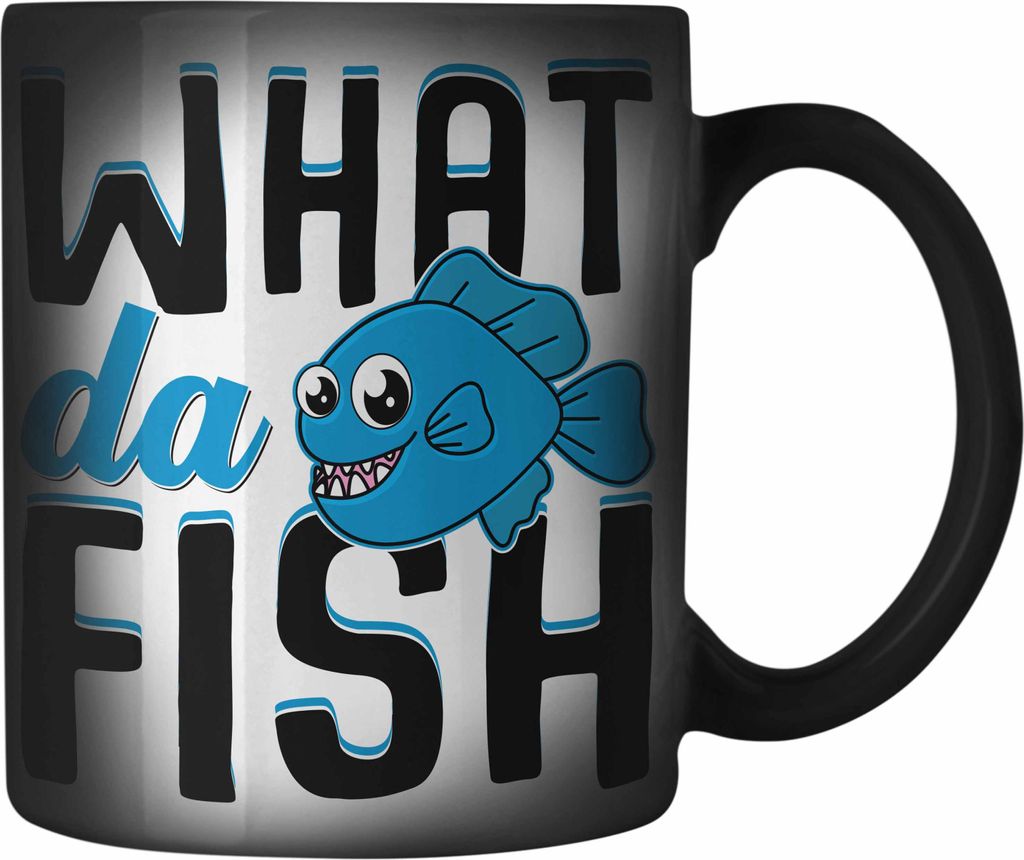 Trendation - Angler Fischer Farbwechsel Zauber-Tasse Geschenk Raubfische Hobbyangler Hecht Forelle Barsch Angeln Karabiner Farbwechsel Zauber-Tasse...