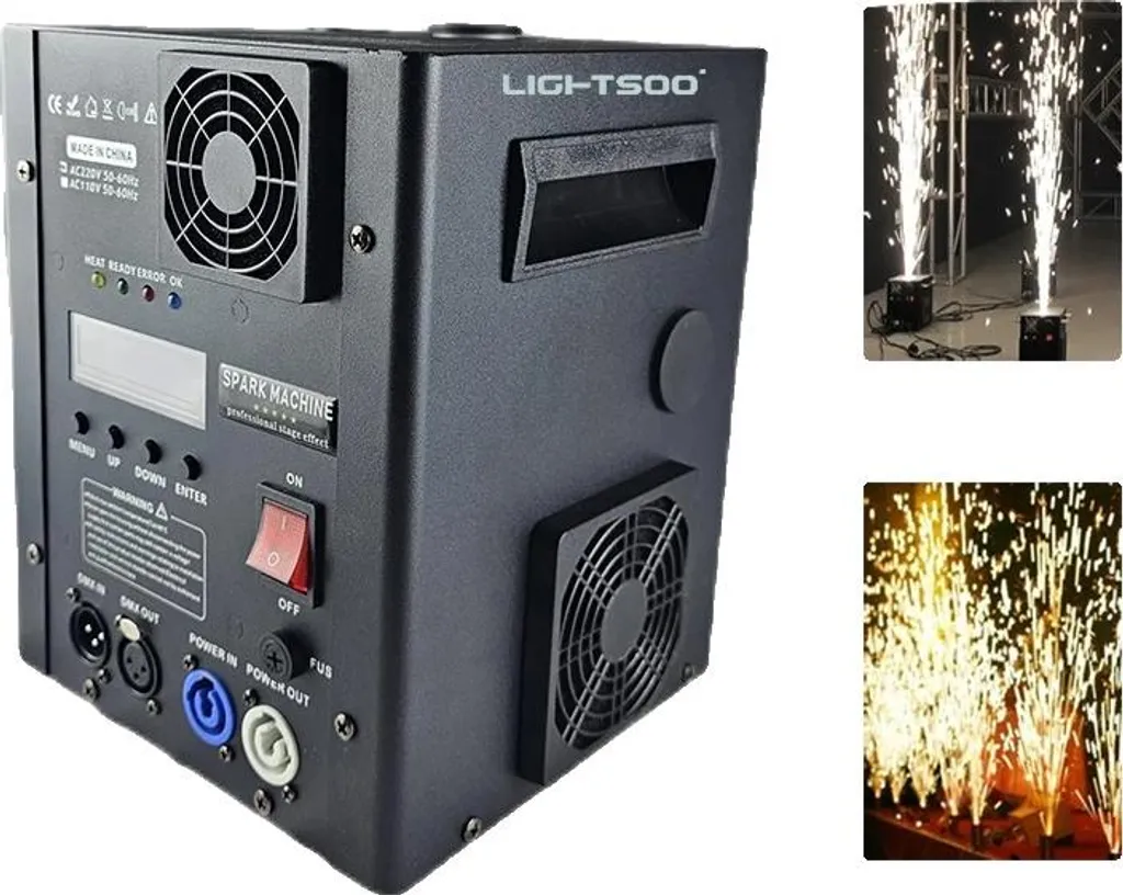 Machine à étincelles froides DMX 700W avec hauteur de jet réglable