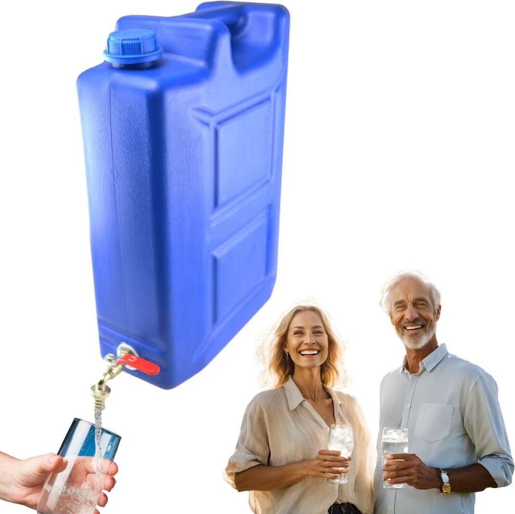Anwicar Wasserkanister mit hahn - Wasser Kanister mit zapfhahn 20l - Camping Wassertank - Blau