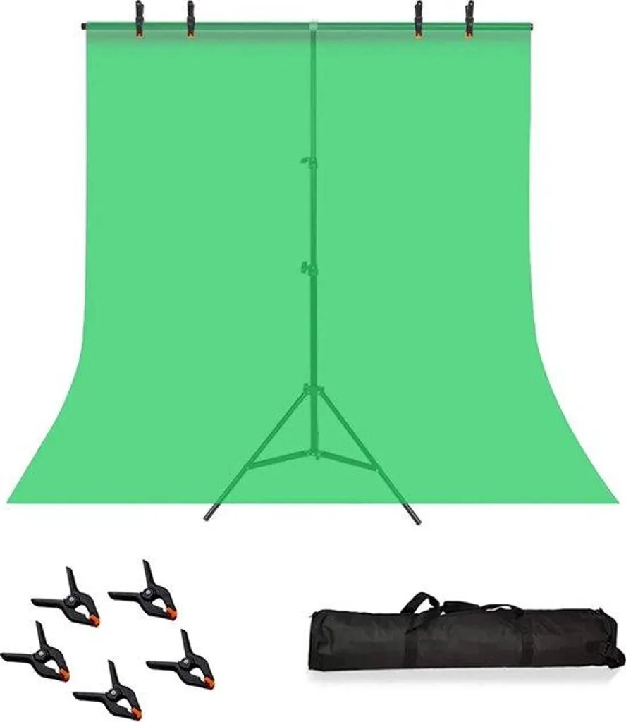 Fond de Studio Photo SINBLUE Réglable en Hauteur avec 5 Pinces Robustes