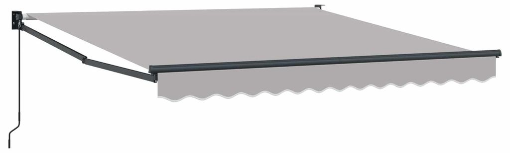 Einziehbare Markise Hellgrau 350 x 250 cm
