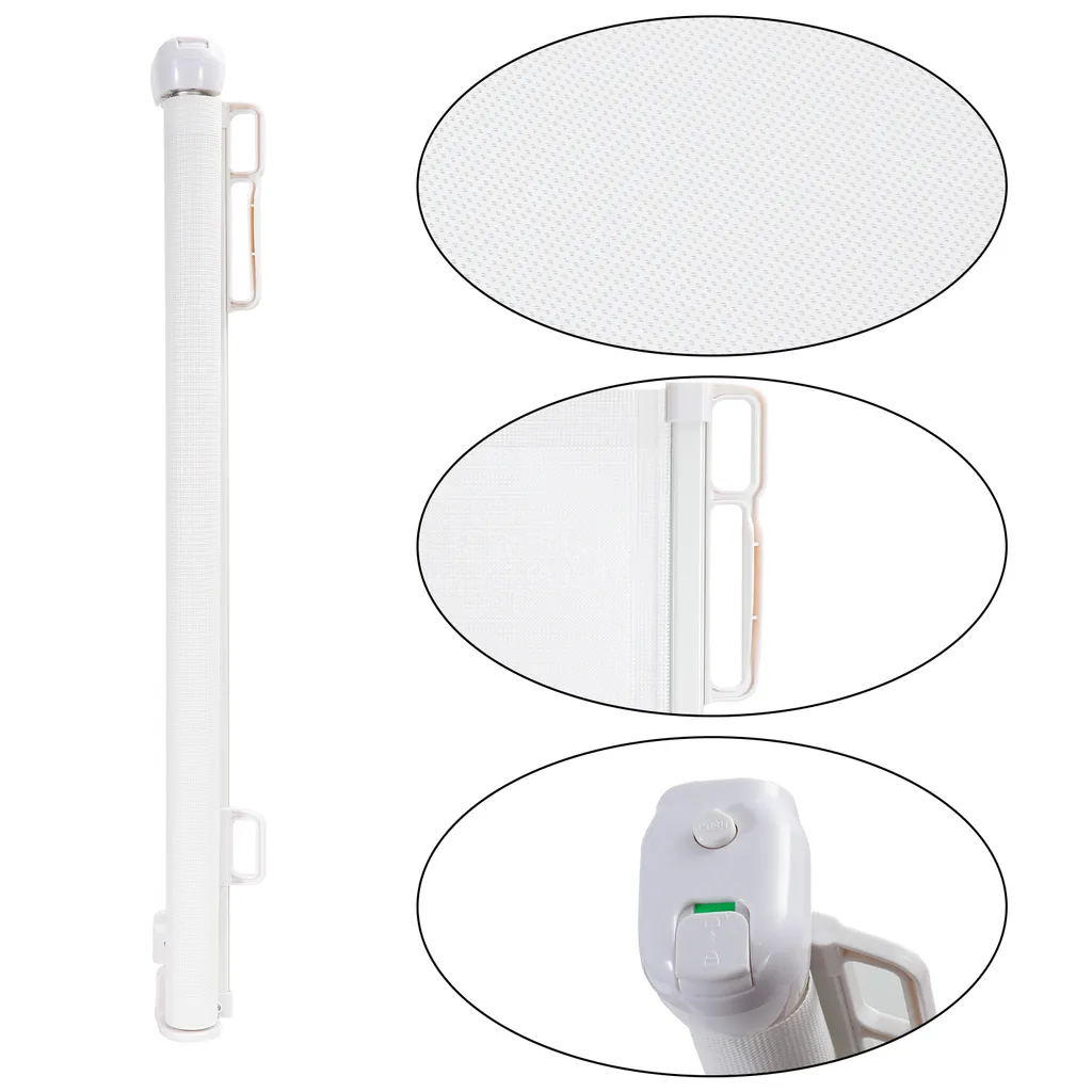 Barrière Bébé 0-180 cm Gain de Place Blanche Sécurité Sans Obstacle