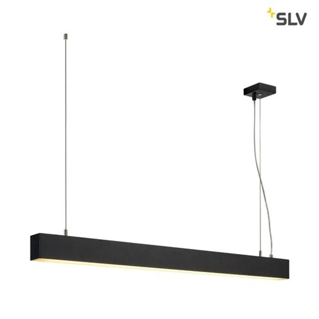 SLV Glenos Suspension LED 1m noire 3000K éclairage blanc chaud 1000mm