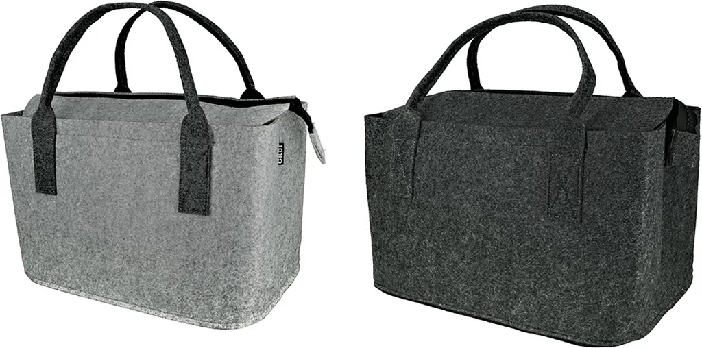 Sac en Feutre Gris Gilde Zipper : Finis les Rangement Fragiles - Lot de 2 Gris