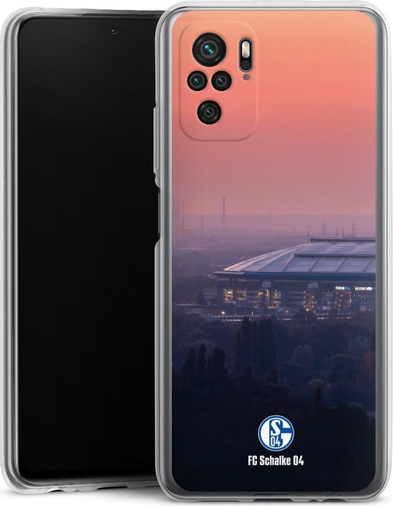 DeinDesign Handyhülle für Xiaomi Redmi Note 10S Silikon Hülle Case Smartphone Schutzhülle FC Schalke 04 Offizielles Lizenzprodukt Stadion