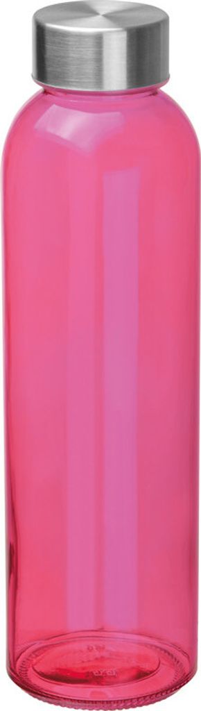 Trinkflasche / aus Glas / Füllmenge: 500ml / Farbe: pink