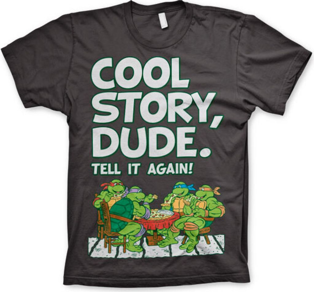 TMNT - Cool Story Dude T-Shirt - XX-Large - Dark-Grey