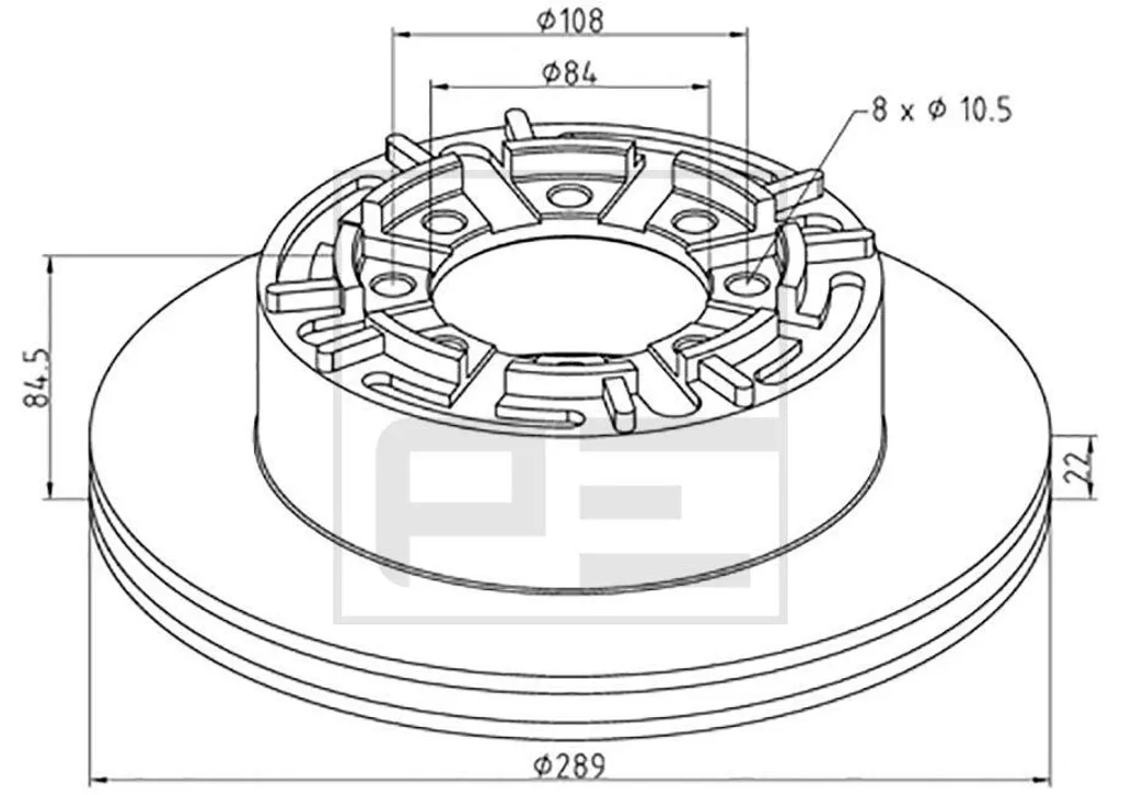 Disque de frein avant 289 mm PETERS ENNEPETAL 026.662-10A de qualité