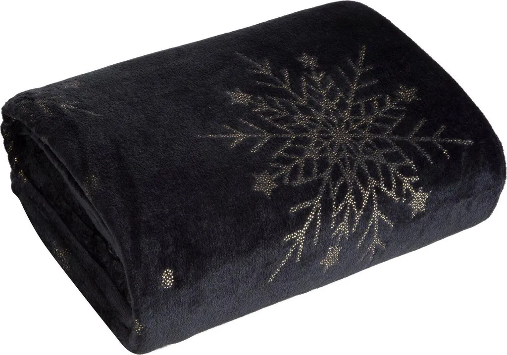 Coperta natalizia in microfibra SVEN nera 150x200 cm MyBestHome