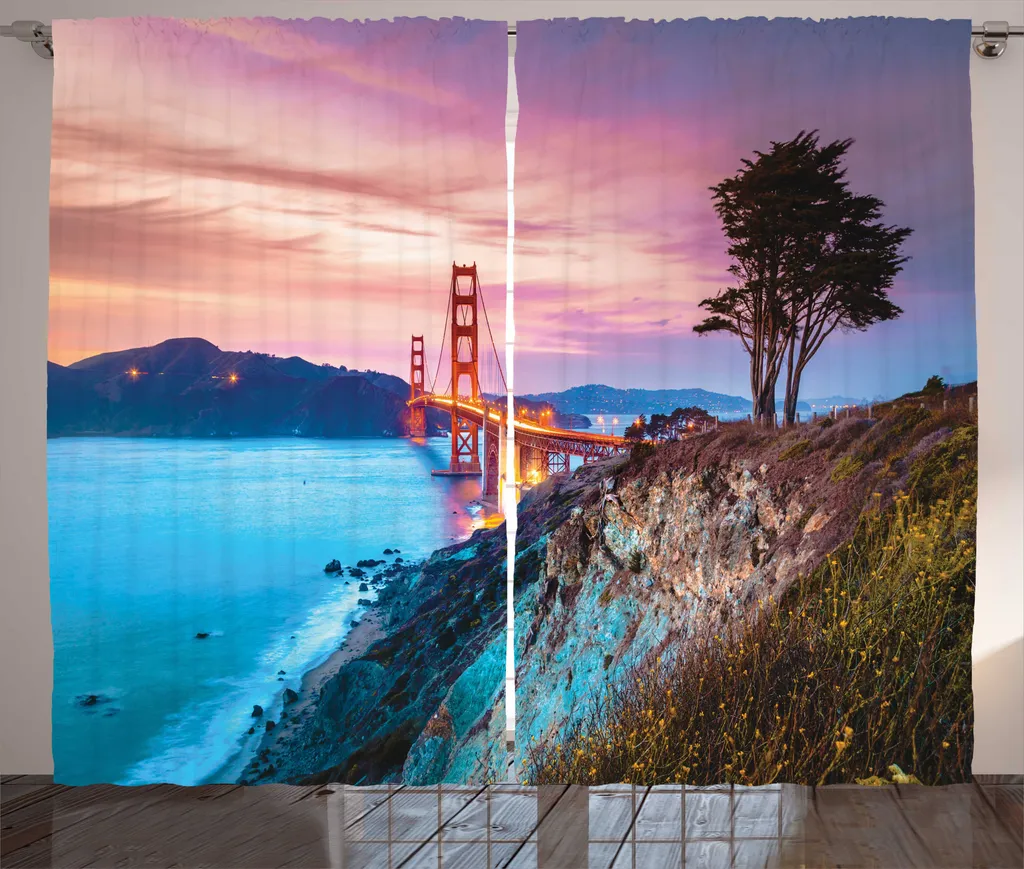 Rideau Large Brise-Vue Golden Gate 280x225cm pour Intimité Totale