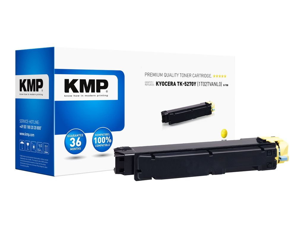 KMP Toner Kyocera TK-5270Y/TK5270Y yellow 6000 S. K-T88 remanufactured