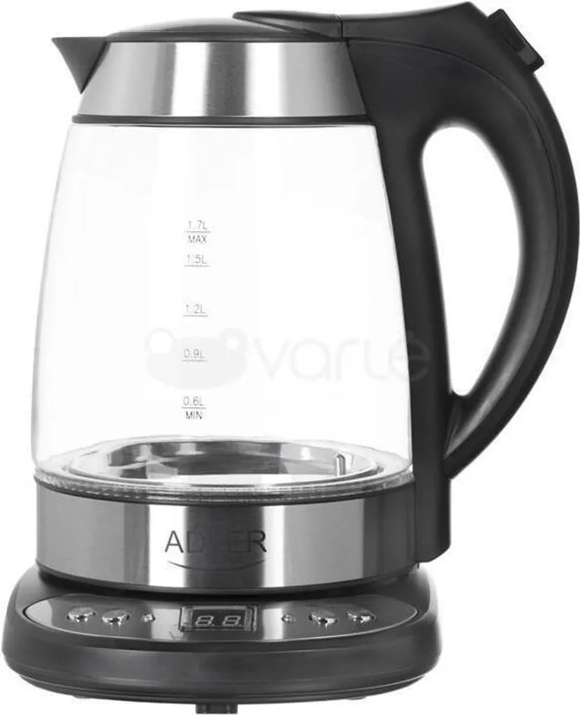 Bouilloire électrique Adler AD 1247 Verre et Inox 1.7L 2600W Noir