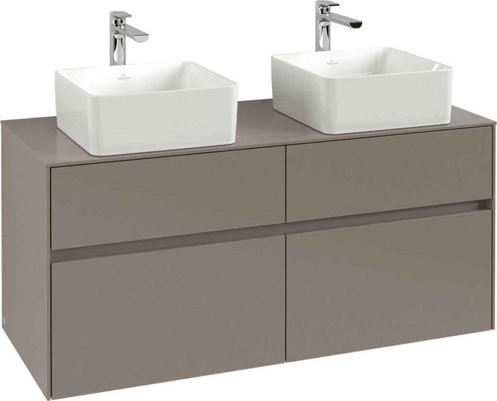 V&B Waschtischunterschrank Collaro 120x54,8x50cm, f 2 WT, LED 8,8W, vo bla