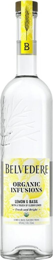 Belvedere Vodka Organic Lemon & Basil Wodka Polen 70.00 cl 40.0 %