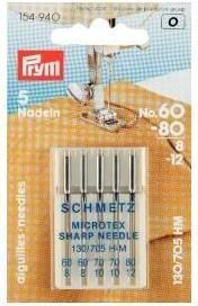 PRYM Nähmaschinennadeln 130/705 Microtex 60-80 Produktbild 