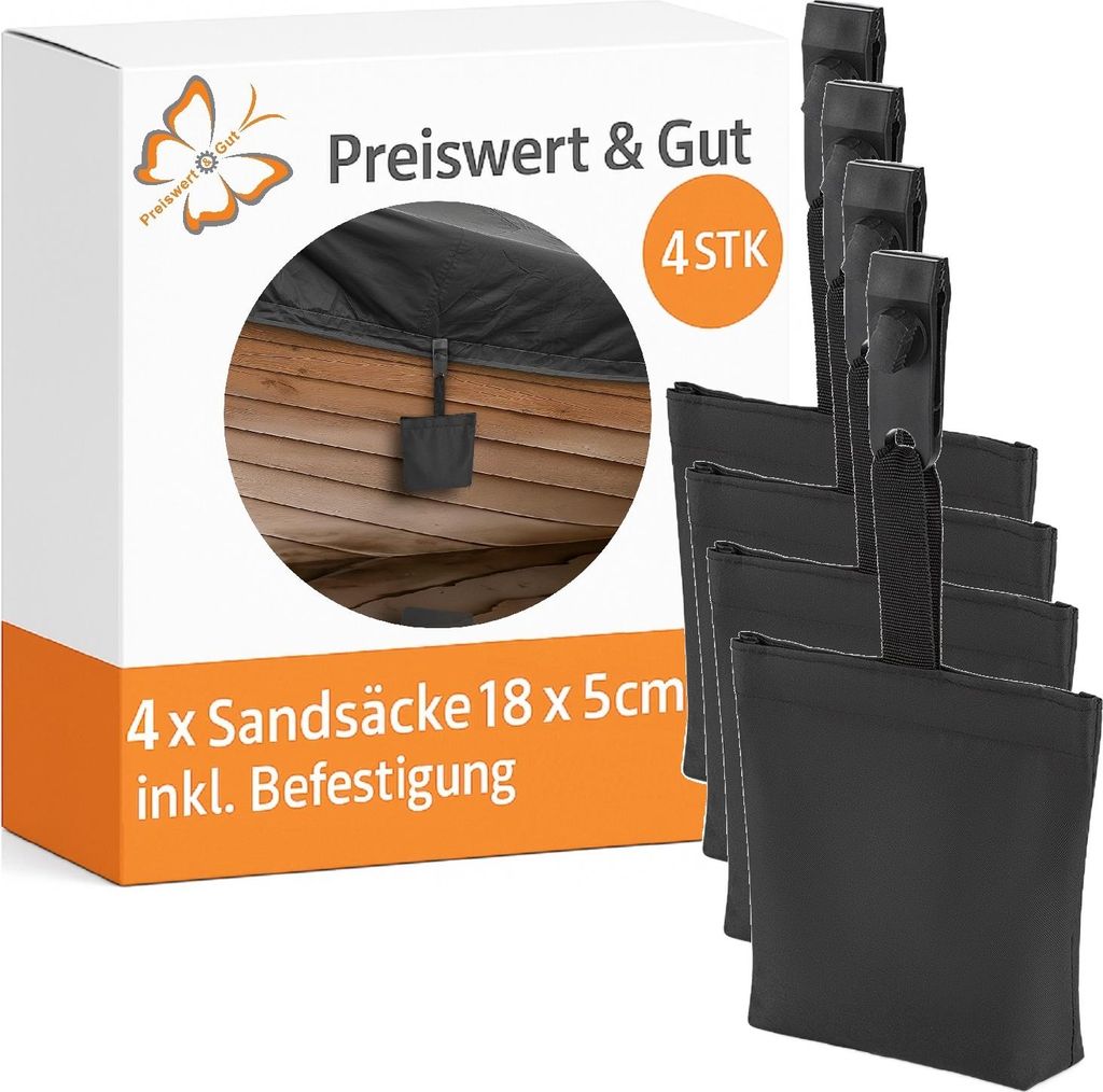 4x Sandsäcke für Pavillon 18x5cm inkl. Befestigung Produktbild 