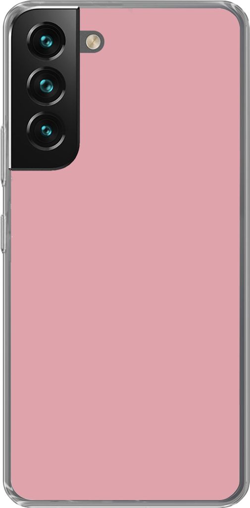 MuchoWow Handyhülle Schutzhülle Hülle für Telefoonhoesje Samsung Galaxy S22 Rosa - Farben - Innenraum - Einfarbig - Farbe Silikon Softcase Ha...