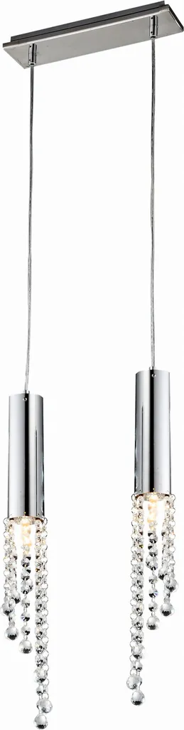 Suspension luminaire DUERO chrome design moderne pour salon et cuisine