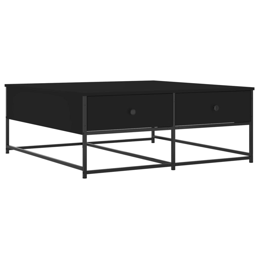 SYFAX Couchtisch Schwarz 100x99x40 cm Holzwerkstoff