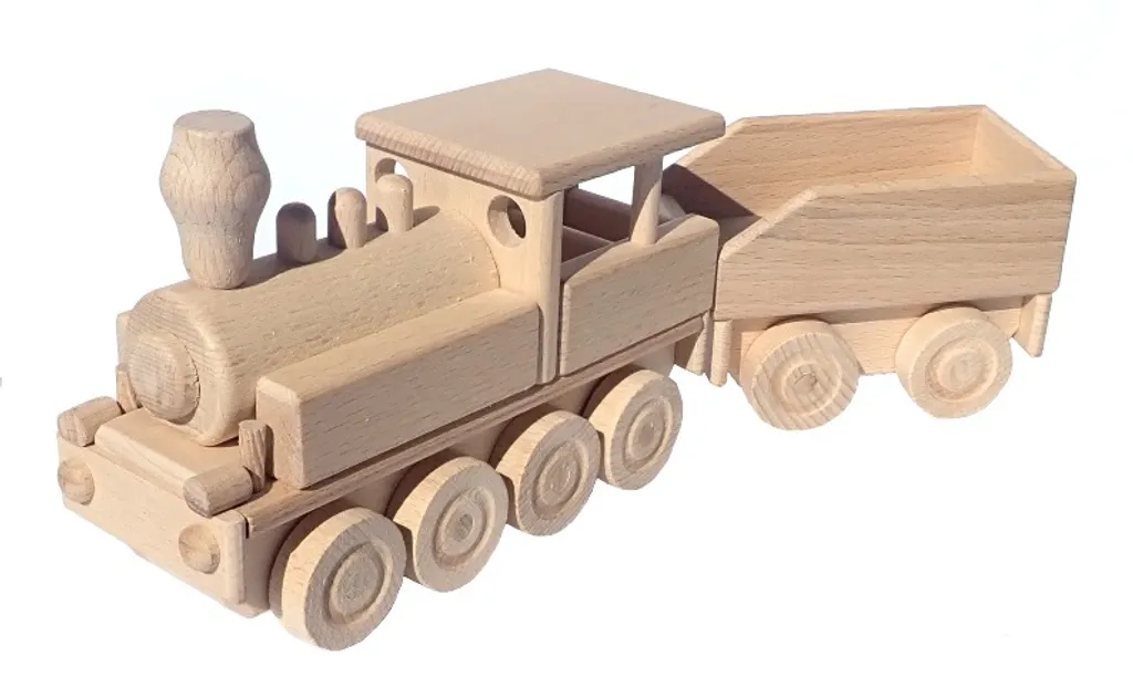 Locomotive à vapeur écologique Ceeda Cavity sans peinture en bois brut