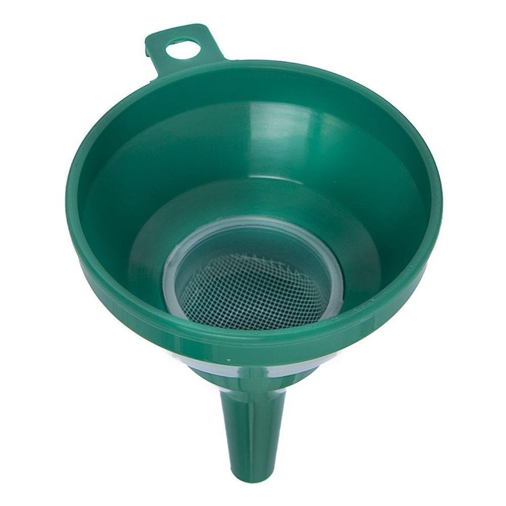 ORION Küchentrichter 6 cm + Sieb Siebtrichter Einfülltrichter für Flaschen Glasballons mit Bier Wein Saft